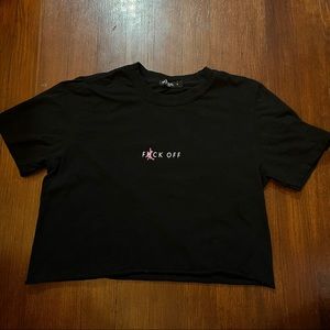 Nasty Gal "F Off" Slogan Graphic Tee